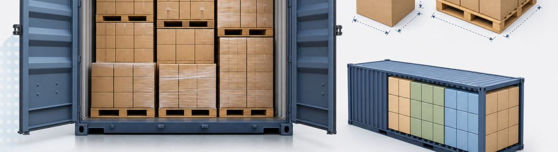 Cómo optimizar la carga de un contenedor según las medidas de cajas y palets