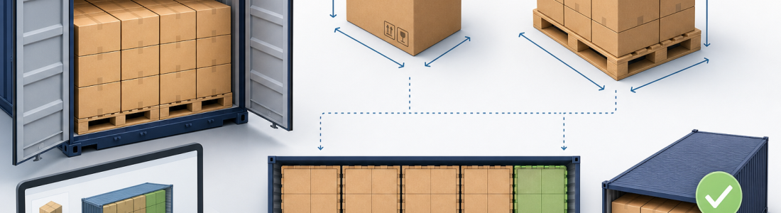 Cómo optimizar la carga de un contenedor según las medidas de cajas y palets