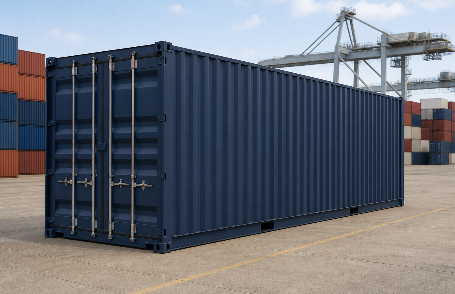 40\' High Cube Palletwide container dimensions and loading diagram